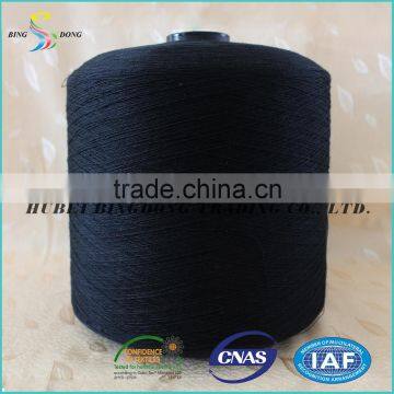 42/2 cheap price water dyed black 100% polyester spun yarn
