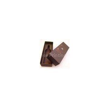 Ecofriendly Cardboard Fancy Red Wine Packing Box Gold / silver stamping for gifts