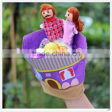 Plush Family Member Baby Stories Family Gloves Five Fingers Puppet photo-3
