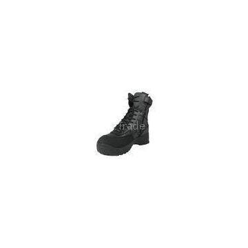Police Motorcycle / Military Tactical Boots , Black Leather Tactical Boots