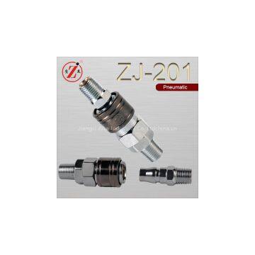 ZJ-201 carbon steel Japaness type pneumatic quick connect couplings