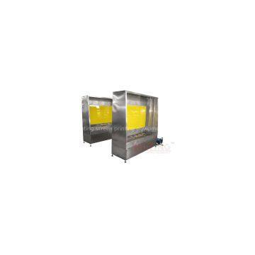 Manual screen washout booth with back light and high pressure water jet