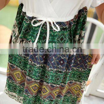 Korean Style Short Sleeve Blouse Printed Pregnant Maxi Dresses Ladies Maternity Dress photo-6