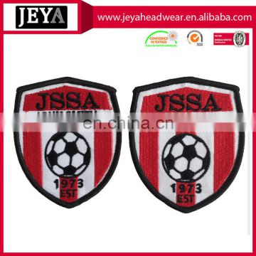 Customized football team badge sew on clothing embroidery patches