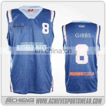 Basketball Tops/shirts With 100%polyester Fabric