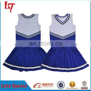 Wholesale cheerleader costume navy outfit blue skit uniformes de