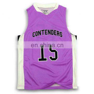 sublimation custom sleevesless new styles jersey of basketball