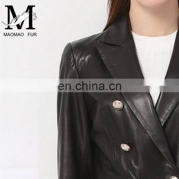 2016 Fashionable New Style Women Jacket Lover's Clothes With Mickey Minnie Mouse Pattern Genuine Real Sheepskin Leacher Jacket photo-6