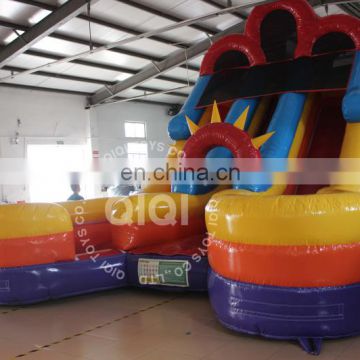 Double Lane Inflatable Water Slide with Pool