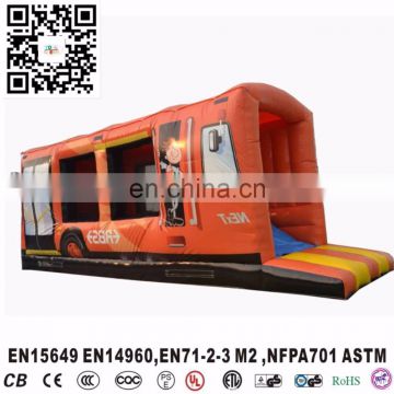 School City inflatable Bus Bouncer jumping castle obstacle course