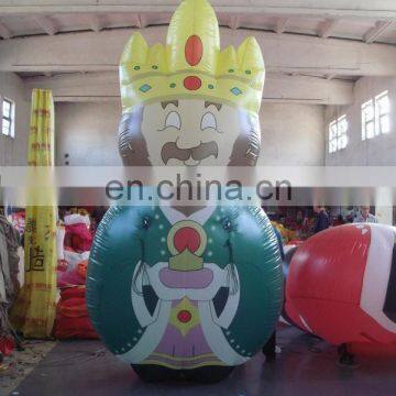 customized popular inflatable cartoon characters of king for advertising