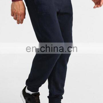 High Quality Men Athletic Tracksuit Buttoms Plain Black Cotton Jogging Pants Men photo-2