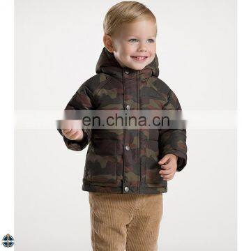 T-BC001 Wholesale Winter Raglan Sleeve Camouflage Printing Boys coat