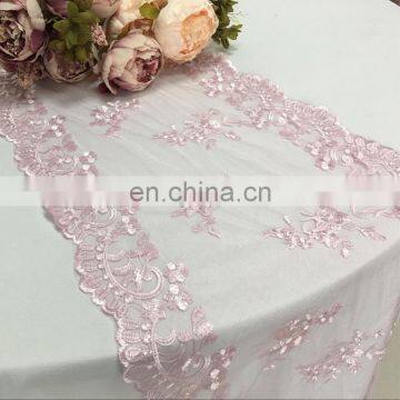 embroidered lace restaurant table runner decoration