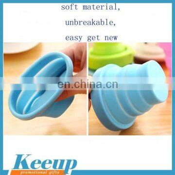 2015 creative eco-friendly folding travel cups new portable silicone water vacuum cups