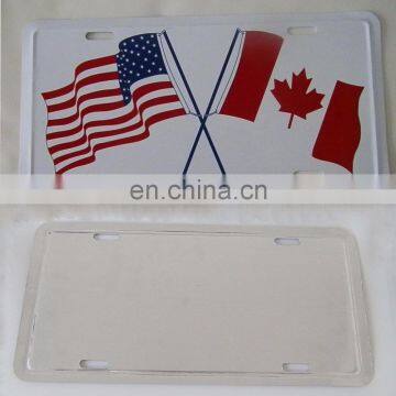 aluminum oembossed euro license plate insert