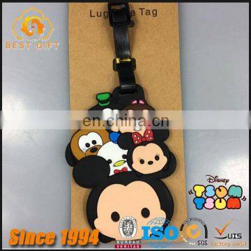 Wholesale High Quality Cute Animal Shaped PVC Luggage Tags For Kids