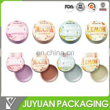 Round tin for tin lipstick/small lip balm metal tin container with slide lid