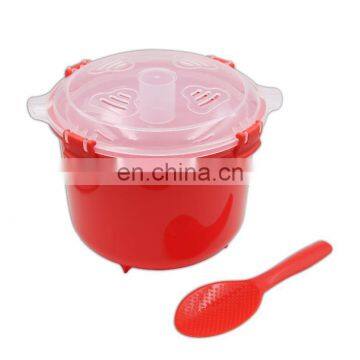 2.6L Plastic Microwave Food Steamer Rice Cooker with rice paddle