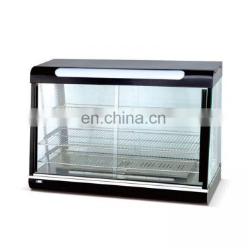 Curved glass displayfoodwarmingshowcase