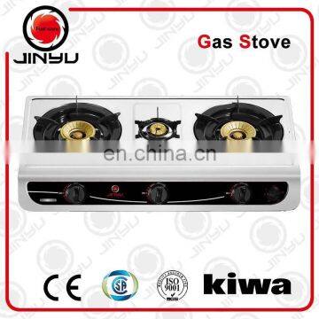 stainless steel 3 burners table gas stove and kitchen gas cooker