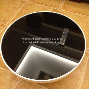 Round Shape White Fiberglass Bowl Shape Coffee Table photo-2