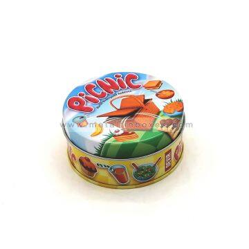 Full printing small round candy tin case