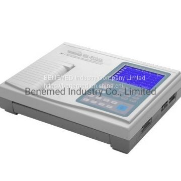 Hospital Equipment Digital 6 (Six) Channel Portable ECG Machine Electrocardiograph