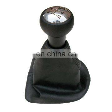 Auto 5 speed silver cap gear shift knob with boot for Peugeot 307