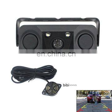 Hot sale car reversing camera 3 in 1 parking sensor rearview camera