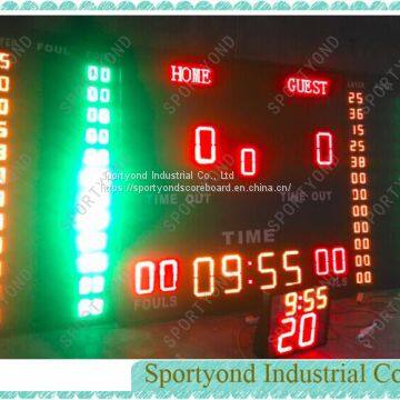 Basketball Gymnasium Electronic Digital Basketball Scoreboard and Shot Timer