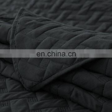 Wholesale European Custom Reversible Anti Wrinkle Color Oeko-tex Woven Solid Plain Queen Size King Quilt Set For Home photo-7