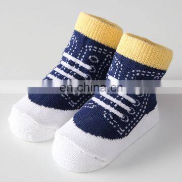 Male baby socks shoes shape jacquard cotton gift baby socks Europe and the United States ins children socks autumn and winter sp