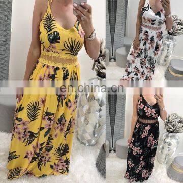 New Arrivals 2020 Summer&Spring Women Sleeveless Printed Dress Ladies Sexy Beach Lace Slip Dress photo-5