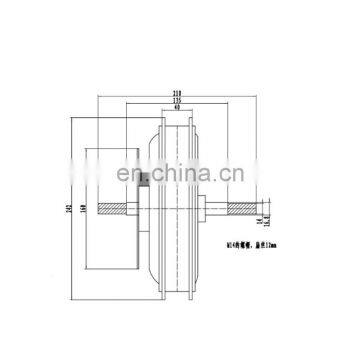 Electric Scooter Kit Scooter Hub Motor 12inch Hub Motor 24/36/48/60/72V2000w Ebike Hub Motor0.5/1/1.5/2/2.5kW Kit Electric Car photo-4