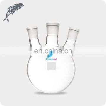 JOAN Glassware Chemistry Round Bottom Flask With 3 Necks