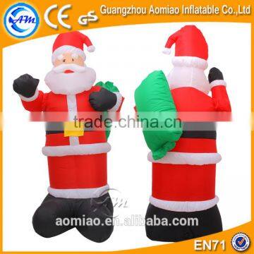 Air-blown inflatable santa grotto, inflatable christmas santa claus with gifts