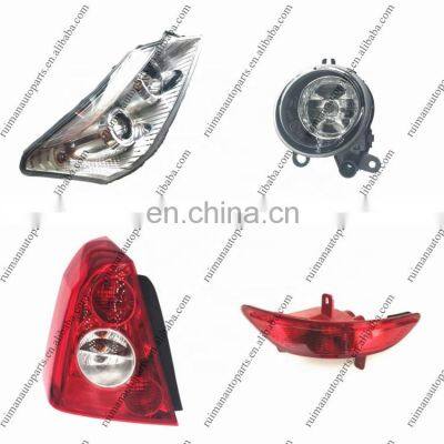 chery A5 Fora Elara Alia head rear tail fog lights lamps auto A21 original & aftermarket good quality