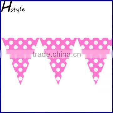 3.6m Polka Dot Flag Banner (Pink) SB010