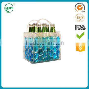 Customized pvc material 6 bottle wine bag with liquid