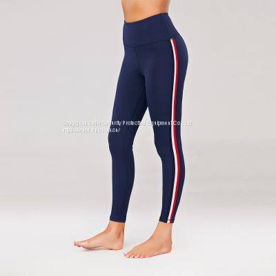 2021 Gym Wear Tight Women Leggings Blue stitched Yoga Pants Activewear Mamufacturer