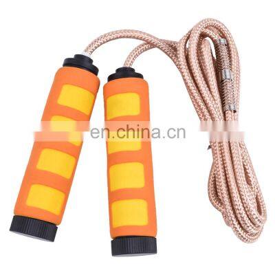 Factory Custom Jump Rope Workout Rapid Speed Skipping Rope With Ball Bearings Foam Sponge Handles Cotton String photo-4