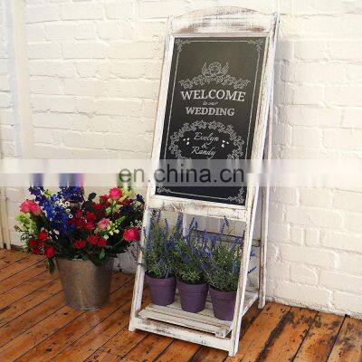 Vintage Rustic Style Compatible with Liquid Chalk Markers Chalkboard Sandwich Board (White)