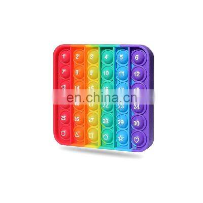 square special various shapes big size pure compression jumbo cylme push pop bubble sensory fidget toy