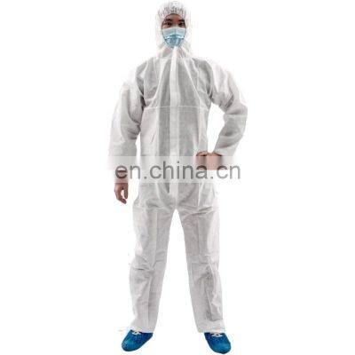 Nonwoven SMS Coverall Suit Anti Static Double Zip Coveralls