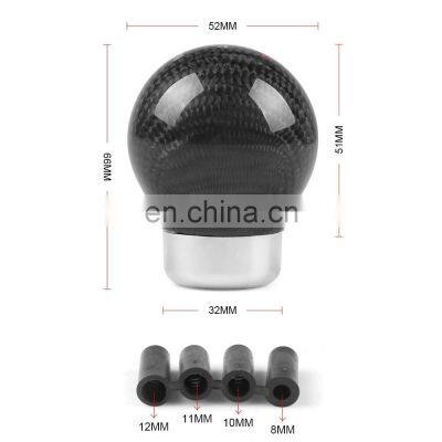Real Carbon Fiber Gear Shift Knob , Manual Transmission Universal Shift Knob Type C photo-5