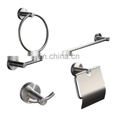 China home 4 piece toilet hardware towel bar set Luxury stainless steel shower sanitary fittings and bathroom accessories