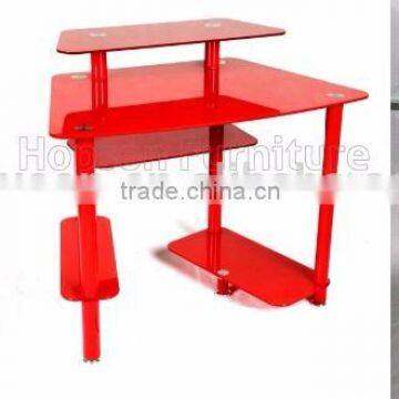 Oupusen modern tempered glass computer desk