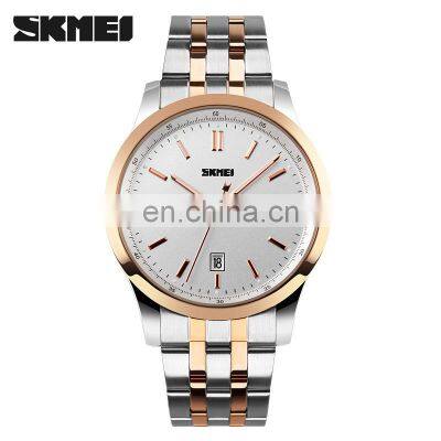 SKMEI 1125 Men Watches Top Brand Luxury Men Quartz Wrist Watches Full Stainless Steel Casual Male Sports Waterproof Wristwatch