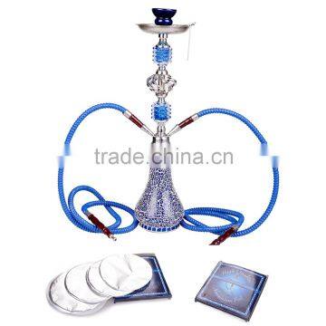 JYH04 blue best hookah shisha, clear glass hookah